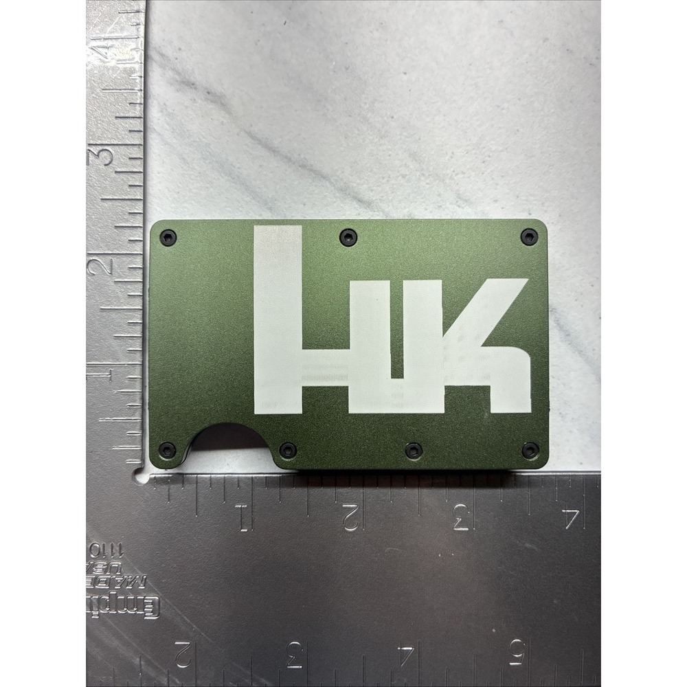 Metal Slim Heckler And Kock HK Logo RFID Blocking Wallet